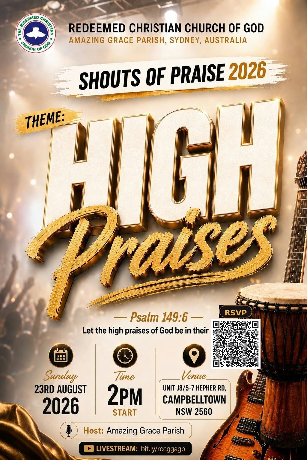 Shouts of praise